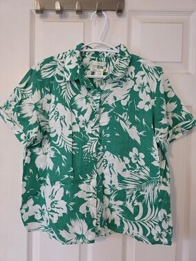 Linen Short-Sleeve Button Shirt | SZ Medium